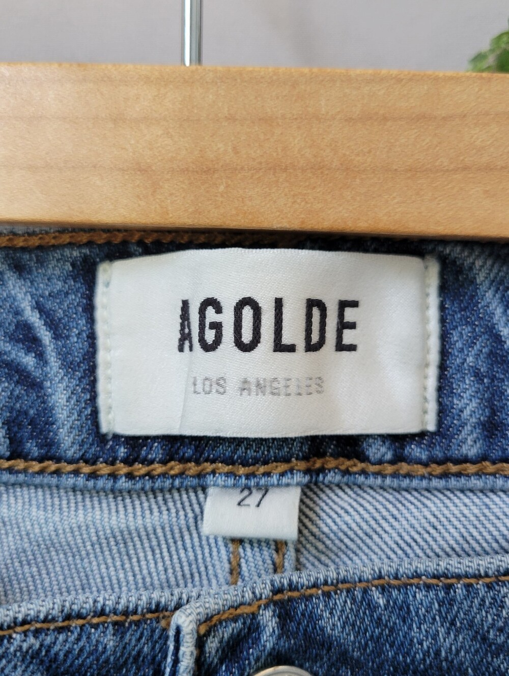 AGolde Toni Mid Rise Straight Leg Denim Jeans Stratosphere 27 - Picture 14 of 16
